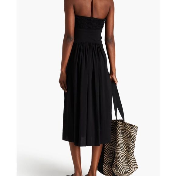 Vince Ruched Halter Rayon Blend Midi NWT M $445 - Picture 3 of 5